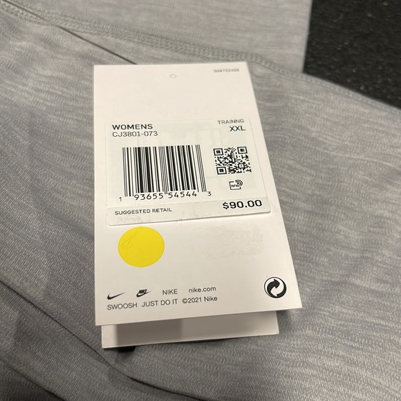 Nike Yoga Luxe Dri-FIT Women's High Waisted 7/8 Infinalon Leggings in Grey - Picture 6 of 12